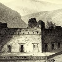Ruinas de templo Inca (Bolivia).